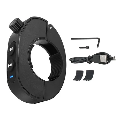 Für Motorrad Lenker Drahtlos Bluetooth Media Fernbedienung Taste Schwarz Neu - Bild 1 von 4