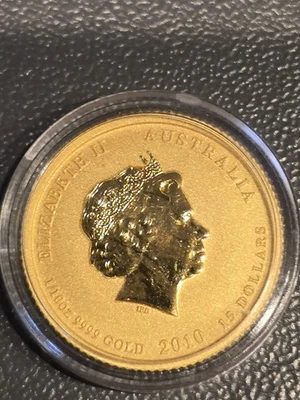 Goldmünze Australien Year of the tiger 2010 gold 1/10 OZ lunar 2 - Bild 1 von 2