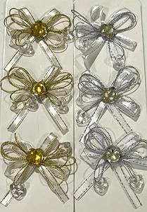 Cinta preparada para pajaritas con flores favores de fiesta suministros artesanales 3 unidades - Imagen 1 de 3