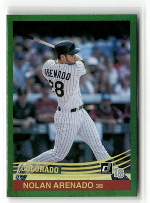 2018 Donruss #236 Nolan Arenado Holo Green ROCKIES SP - Image 1 of 2