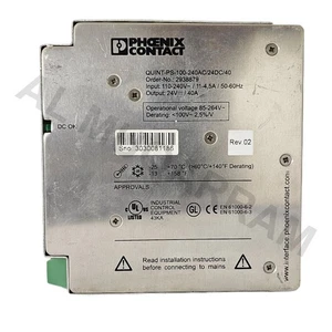 PHOENIX CONTACT Contact QUINT-PS-100-240AC/24DC/40 DIN Rail Power Supply - Picture 1 of 4