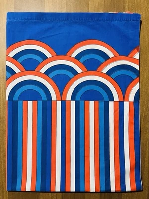 Vera Neumann Colección Burlington De Colección Años 70 Mod Rayas Círculos Doble Hoja Plana Foto 1 de 3