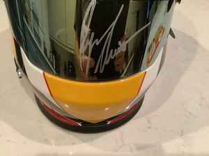 RYAN NEWMAN AUTOGRAPHED 2017 RCR CATERPILLAR FULL SIZE HELMET & AUTOGRAPHED CARD - Picture 1 of 19