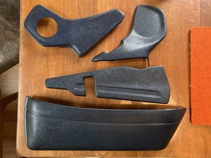 Mercedes W123 BLUE Passenger Right Side Trim Piece Seat Covers Map Pocket LOT A+ - Bild 1 von 10