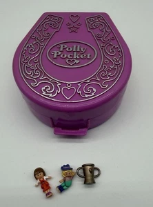 1994 Vintage Polly Pocket Pony Ridin' Show Bluebird Toys w/ Figures & Accessory - Picture 1 of 10