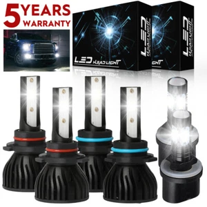 For Chevy Suburban Tahoe 2000-2006 LED Headlight High Low Beam+Fog Light Kit P4C - Picture 1 of 15