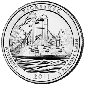 2011 D Vicksburg NP Quarter. ATB Series Uncirculated From US Mint roll. - Picture 1 of 3