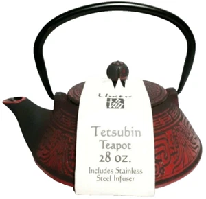 Old Dutch Kodai Japanese Tetsubin Cast Iron Teapot Red Black Multi New with Box - Picture 1 of 12