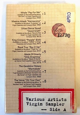 Virgin Records Sampler Various Artists 1995 Cassette Tape New Sealed 4PRO 12730 - Image 1 of 4