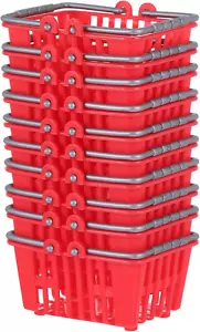 Mini Supermarket Basket - 10 Pcs Miniature Shopping Basket Set for Doll House - Picture 1 of 14