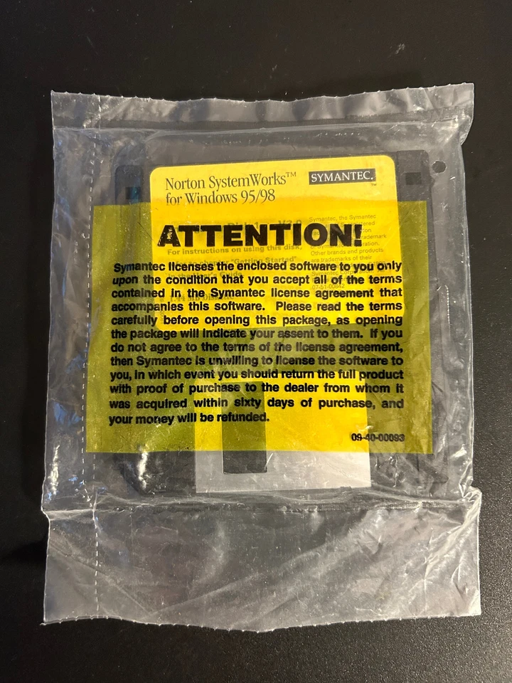 Still Sealed 3 Floppy Disks set Norton SystemWorks for Windows 98/98 - Image 1 of 1