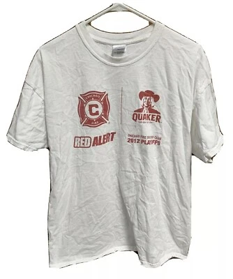 Chicago Fire Soccer MLS Men XL Tee T Shirt 2012 Playoffs White - Image 1 of 4