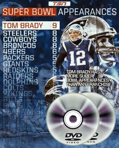 TOM BRADY 9 SUPER BOWL FULL BROADCAST GAMES ON USB MP4 - Picture 1 of 10