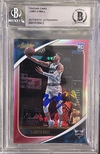 LaMelo Ball SIGNED Rookie /199 2020-21 Panini Absolute Memorabilia Rookie Red