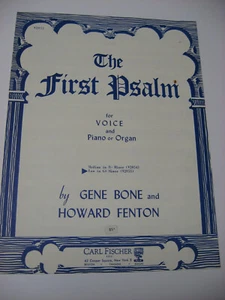 Der erste Psalm LOW Stimme Orgel oder Klavier Noten Carl Fischer Gene Bone - Bild 1 von 3