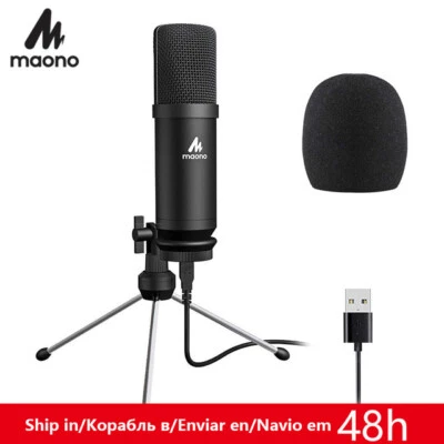 Microfono Profesional Condensador Para Podcast Grabar Videos Youtube Con Tripode - Image 1 of 4
