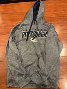 PITT PANTHERS Hoodie Sweatshirt CHAMPION Sewn NCAA LOGO PITTSBURGH U - Picture 1 of 3