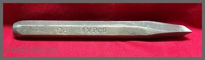 C6 1/2" x 3/4" Hex Non-Sparking Diamond Point Chisel 8" OAL Ampco - Image 1 of 4