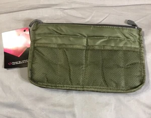 Periea Handbag Organizer Green 11x6.5x1.5 inch - Picture 1 of 8