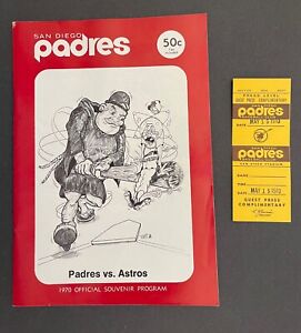 Padres May 15 1970 SD Stadium scored program v Astros Colbert homers