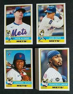 2025 Topps Heritage NEW YORK METS Team Set ALONSO SOTO LINDOR ACUNA RC - Picture 1 of 3