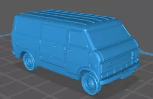 28mm/1:56th Resin 1980s Panel Van - Imagen 1 de 1
