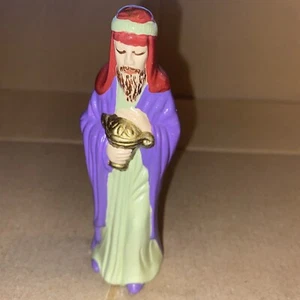 Statuina Balthazar Natale Natività Re Saggio Dipinta a Mano Ricambio - Foto 1 di 4
