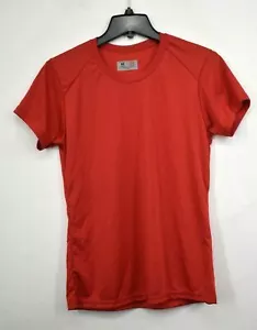 A4 Womens Red Crew Neck Short Sleeve Plain Sportswear Comfort Fit T-Shirt M - Picture 1 of 8