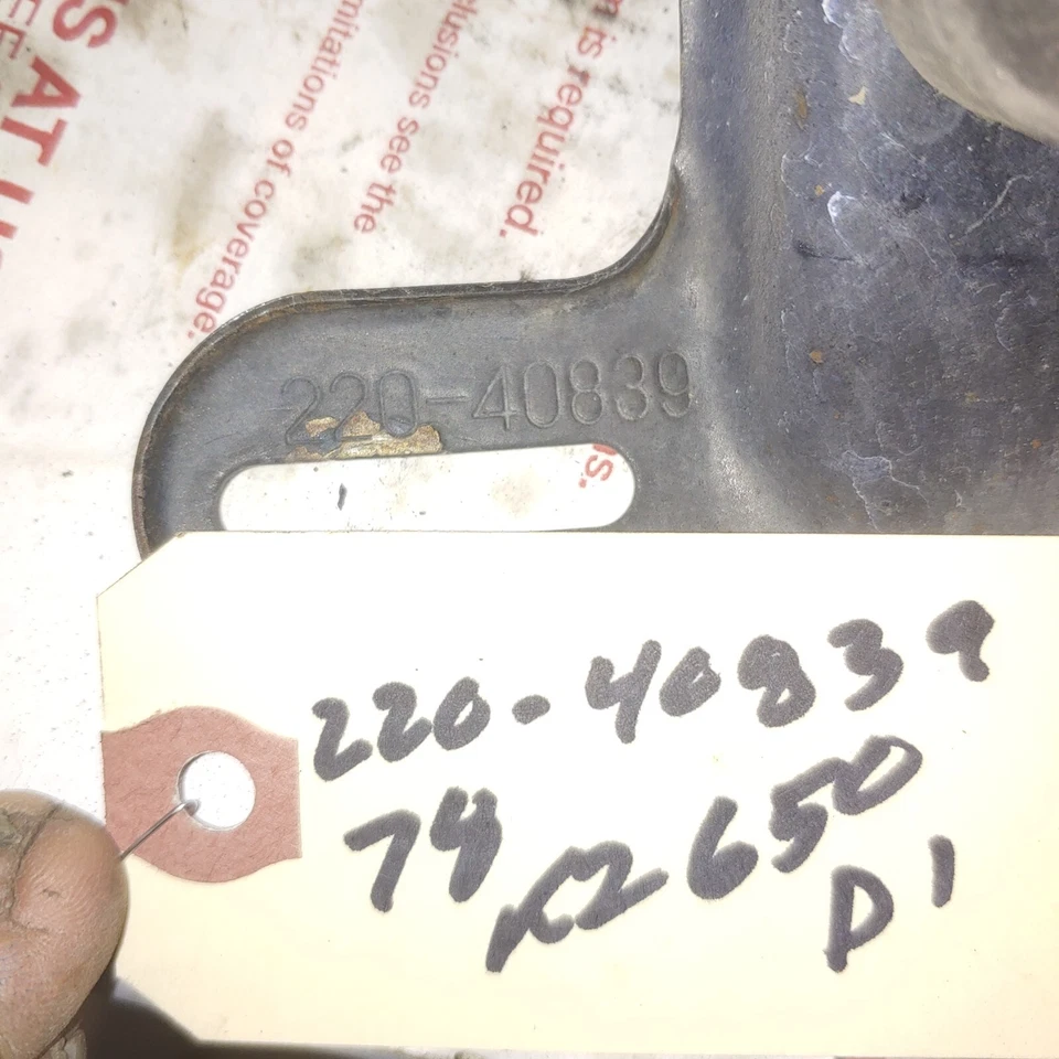 1978 Kawasaki KZ650D1  220-40839  tail light bracket with rubber bushing - Image 1 of 4