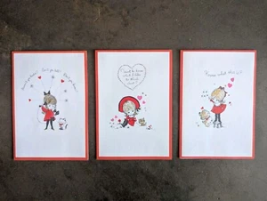 LOT OF (3) VINTAGE HALLMARK CHARMERS VALENTINES DAY CARDS ENVELOPES NEW UNUSED 1 - Picture 1 of 8