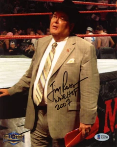 JIM ROSS SIGNED AUTOGRAPHED 8x10 PHOTO + WWE HOF 2007 LEGEND RARE BECKETT BAS - Picture 1 of 2