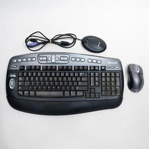 Microsoft Wireless Optical Desktop Elite Model 1011 + 1007 Keyboard & Mouse- VGC - Picture 1 of 12