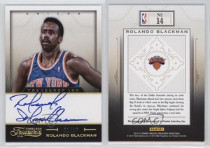2013 Panini Timeless Treasures Treasured Ink Gold /10 Rolando Blackman #14 Auto