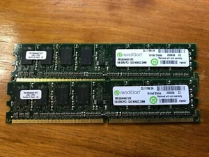 Rendition US Made PC2-5300 (DDR2-667) 1 GB UDIMM 667 MHz RAM Memory - Picture 1 of 2