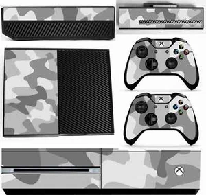 ADESIVO VINILE ADESIVO PELLE PROTETTIVA XBOX ONE GRIGIO MIMETICO - Foto 1 di 9
