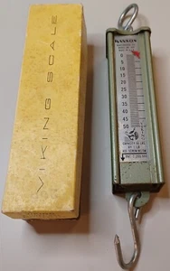 Hanging Spring Scale Hanson 1- 50 lb Viking Vintage Old Tool Model # 895 w/ box - Picture 1 of 4