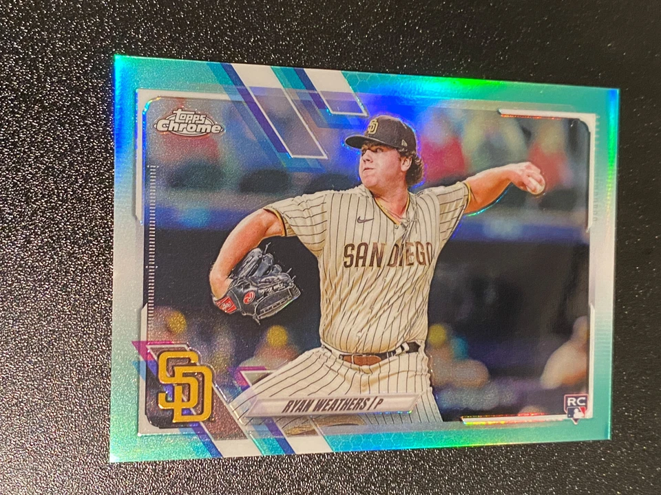 2021 Topps Chrome Ryan Weathers Aqua #'d /199 - Image 1 of 2