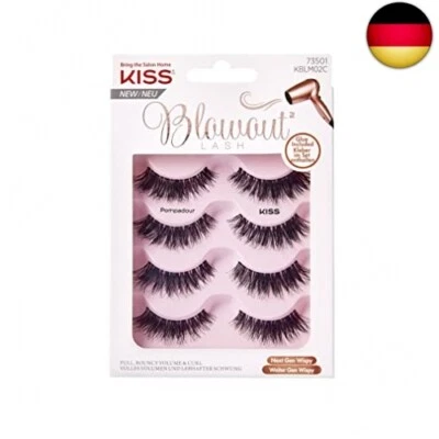 KISS Blowout Lash Collection 4 Paare künstliche Wimpern, Pompadour,