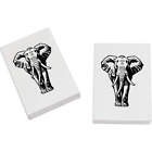2 X 45Mm 'African Elephant' Erasers / Rubbers (Er00041812)