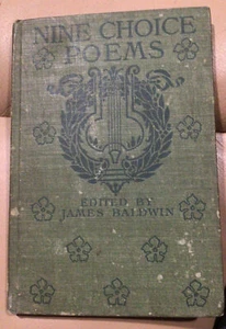 Vintage Nine Choice Poems Book Edited By James Baldwin 1906 *B - Bild 1 von 5