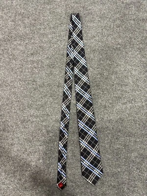 Merona клетку галстук оранжевый синий и белый клетчатый галстук KT1 - Изображение 1 из 4