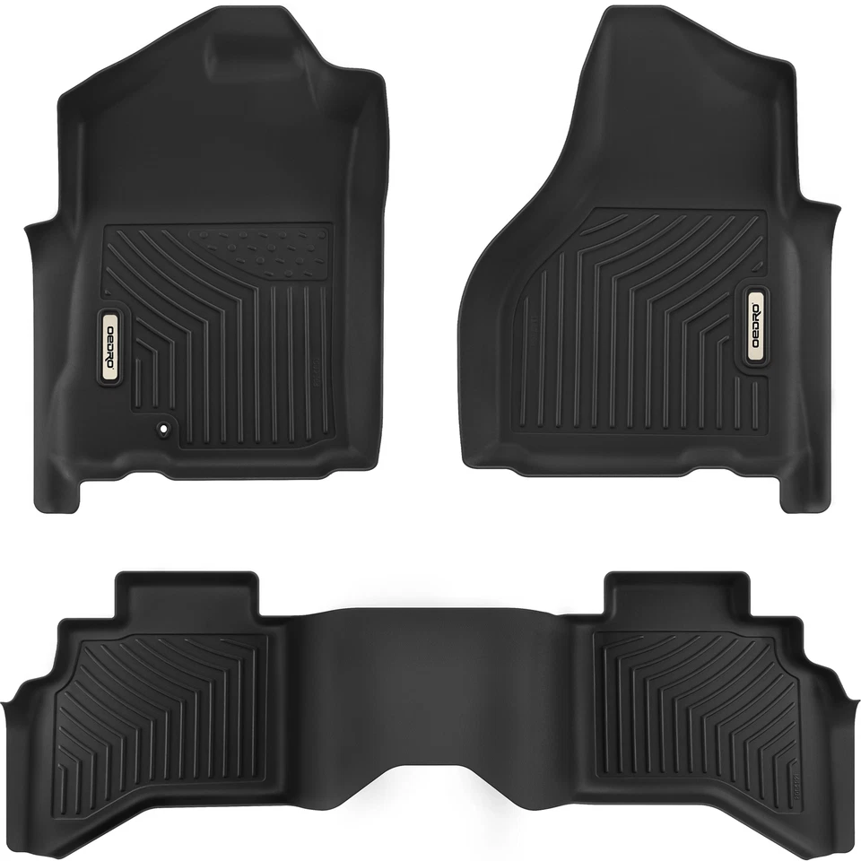 OEDRO Car Floor Mats Liners for 2002-2008 Dodge Ram 1500 Quad Cab TPE 3D Molded - Image 1 of 4