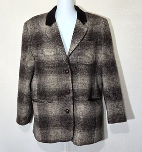 JL Colebrook Wool Blazer Jacket Womens Medium Vintage Brown Academia Preppy - Picture 1 of 13