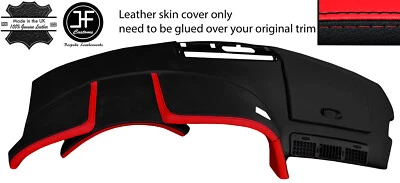 CUBIERTA DE CUERO REAL SALPICADERO NEGRO Y ROJO PARA CORVETTE C4 90-93 Foto 1 de 2