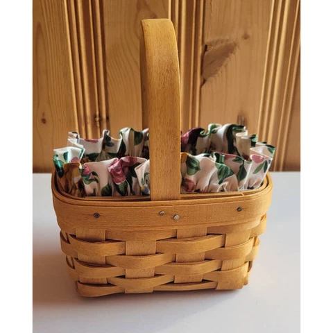 Longaberger Horizons of Hope 1995 Basket with Fabric Liner, Protector Vintage Cover
