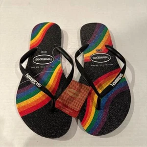 Chanclas Havaianas Slim Pride Rainbow unisex para hombre 9/10 para mujer 11/12 nuevas con etiquetas - Imagen 1 de 3