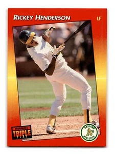 Rickey Henderson 1992 Triple Play #63 Oakland Athletics Mint - Picture 1 of 2