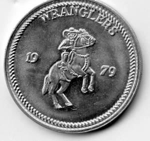 Mardi Gras Doubloon: Wranglers 1982 Aluminum - Picture 1 of 2