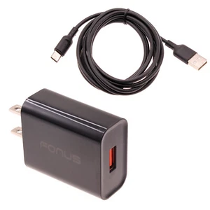 18W FAST HOME CHARGER HOME CHARGER 18W FAST 6FT LONG USB-C CABLE for CELL PHONES - Picture 1 of 7