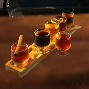 Shot Glass Cup Holder Wooden Bar Tool for Restaurant Birthday Party Cabinet - Picture 1 of 7